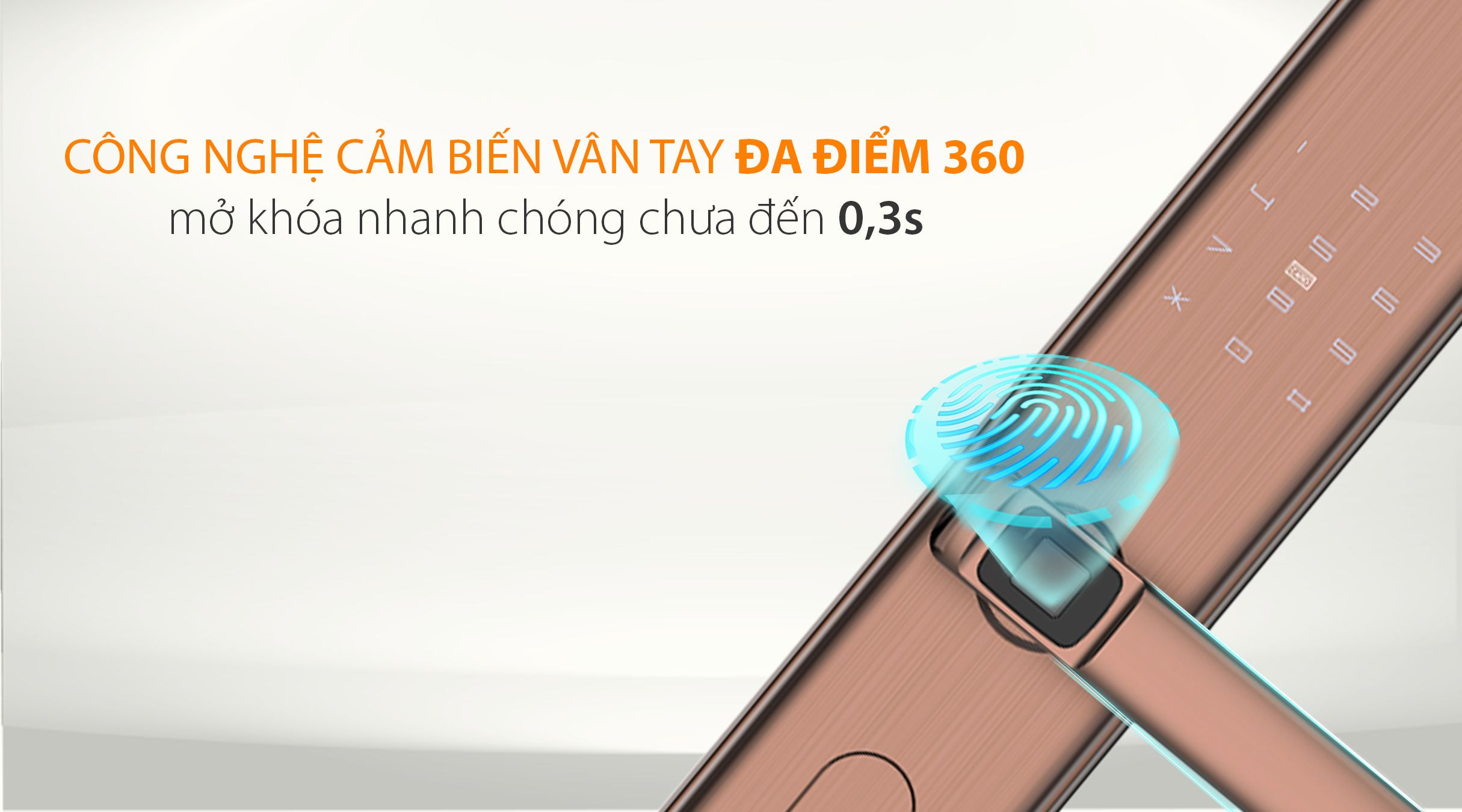 Công nghệ cảm biến của khóa BOSCH ID 30B EU AMBER GOLD APP